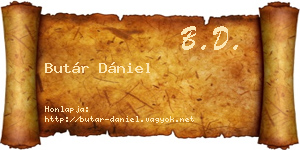 Butár Dániel névjegykártya